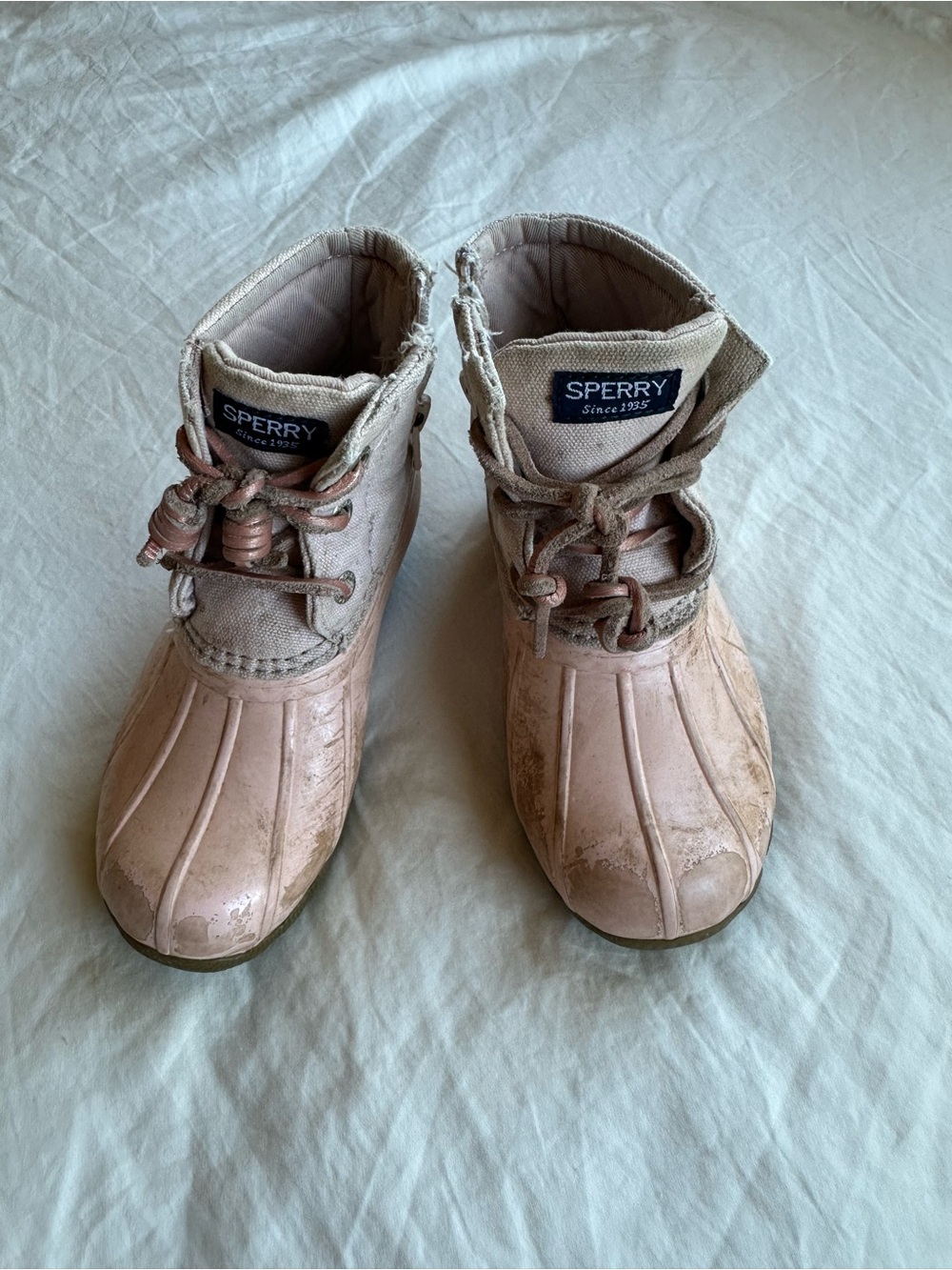 Sperry Kids Light Pink Waterproof Duck Boots